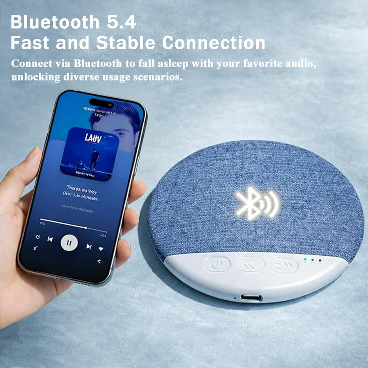 2026 New Bluetooth Sleep Pillow Speaker, Wireless White Noise Pillow Speaker with Timer, Ultra-Thin Stereo Bass Private Sleep Speaker for Adults Kids