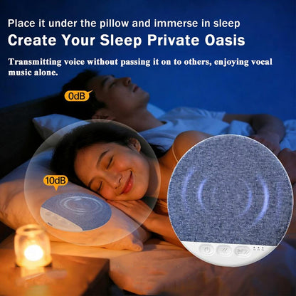 2026 New Bluetooth Sleep Pillow Speaker, Wireless White Noise Pillow Speaker with Timer, Ultra-Thin Stereo Bass Private Sleep Speaker for Adults Kids