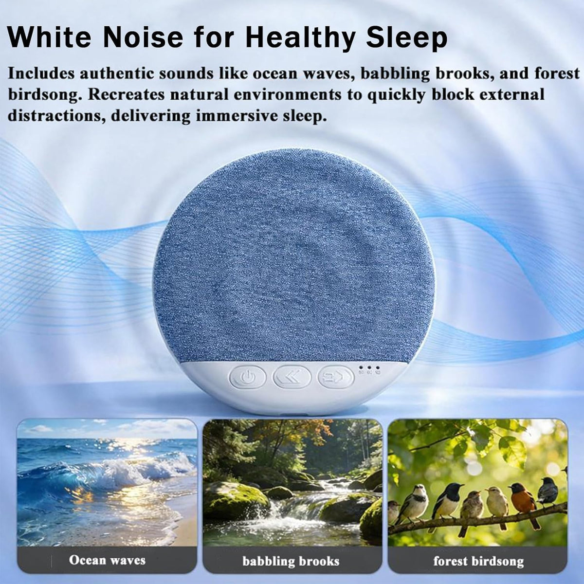 2026 New Bluetooth Sleep Pillow Speaker, Wireless White Noise Pillow Speaker with Timer, Ultra-Thin Stereo Bass Private Sleep Speaker for Adults Kids