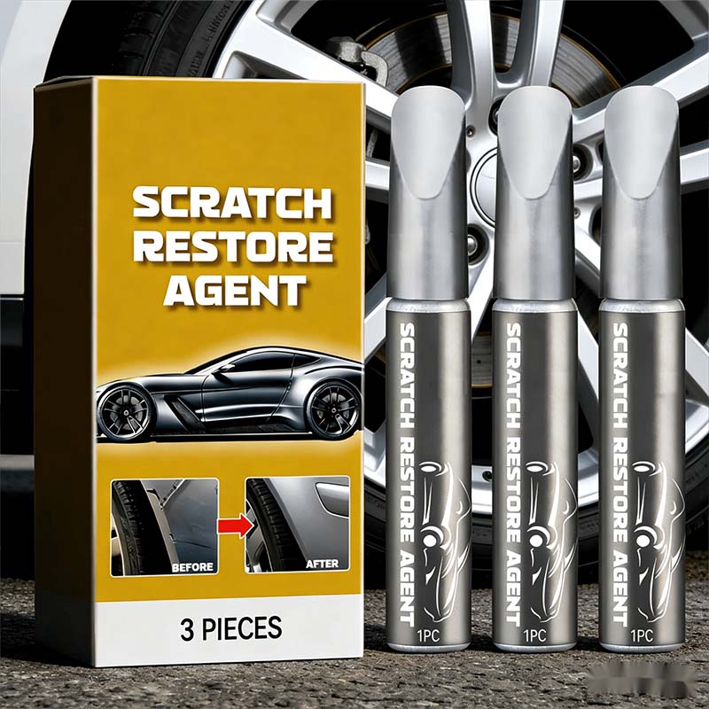 🔥Hot Sale 49% off🌟🖊️ Wheel Scratch Repair Pen 3‑Pack, Alloy Rim Curb Rash Touch‑Up Paint Pen, Quick DIY Wheel Scratch Remover